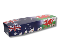 Bespoke picture coffin — national flags design