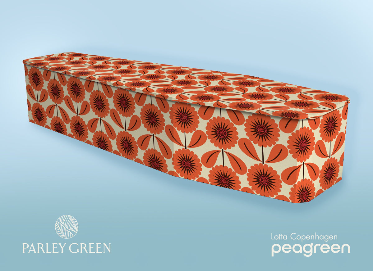Lotta Copenhagen — Peagreen designer coffin, warm florals